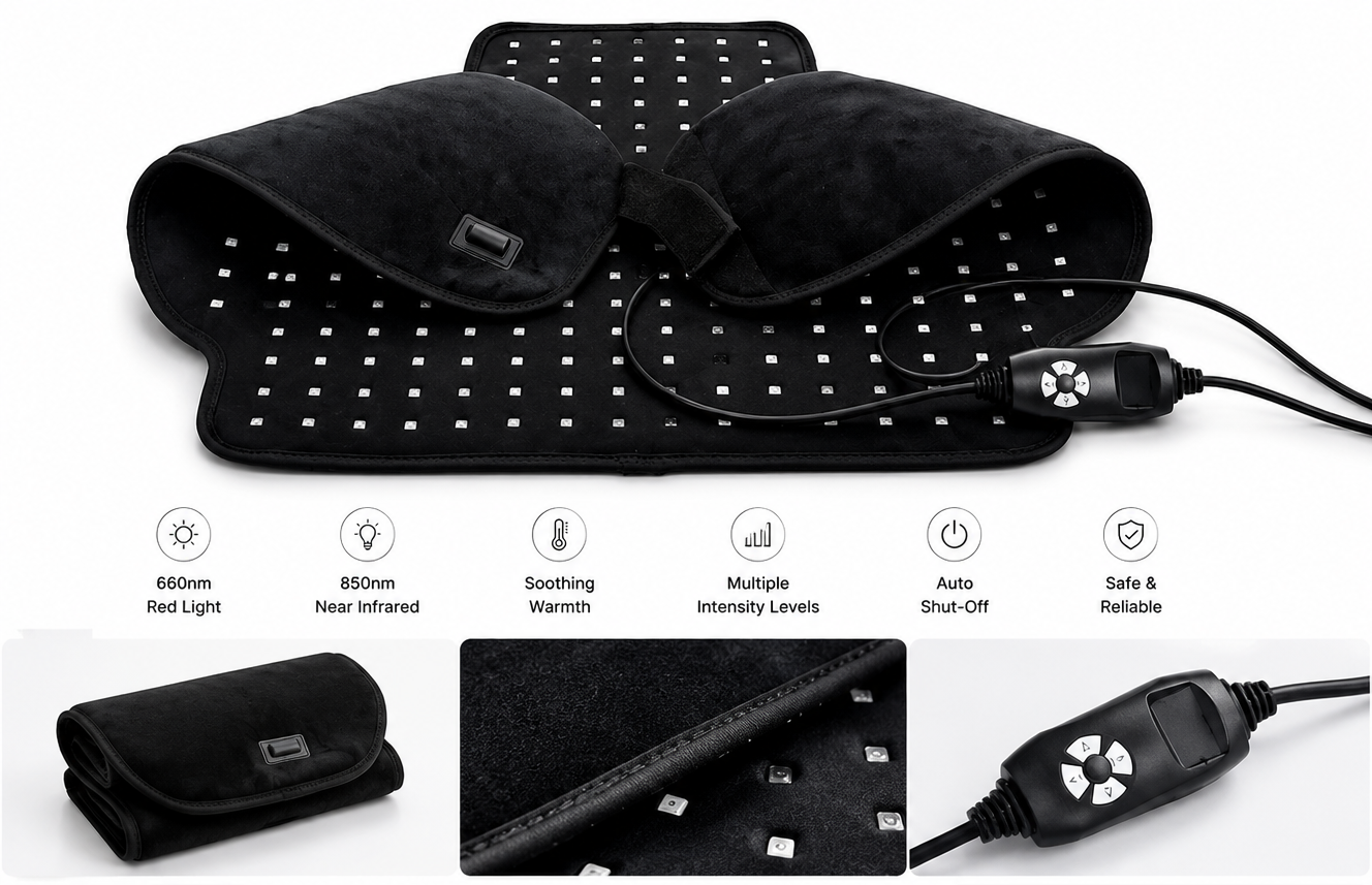 The Atlas Cape ~ Wearable Red Light Therapy for Neck & Shoulders
